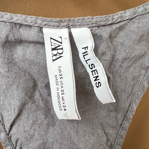 Zara Women’s Grey Razorback Lightweight Tank Top Size XS - Picture 6 of 8